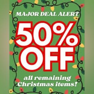 Christmas Sale Poster 50% Off